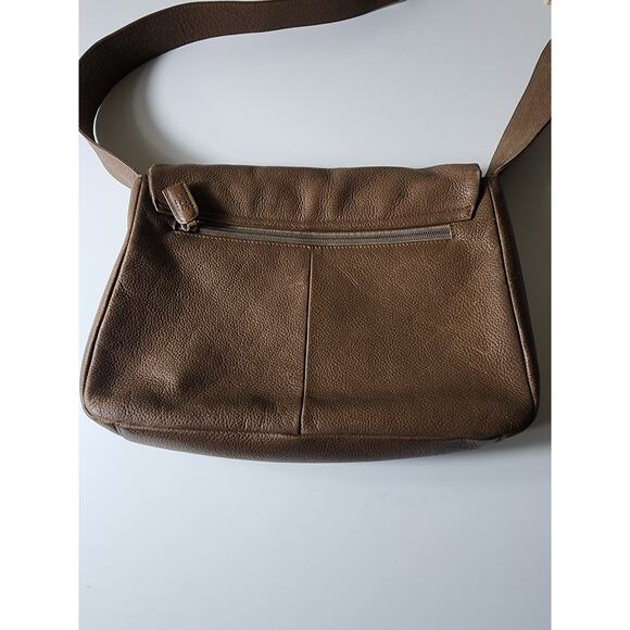 THE SAK Brown Pebbled Leather Hobo Crossbody Zip Bag Handbag - Picture 6 of 9